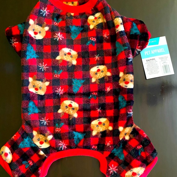 Other - Reindeer Plaid Dog Christmas Pajamas - Size Medium